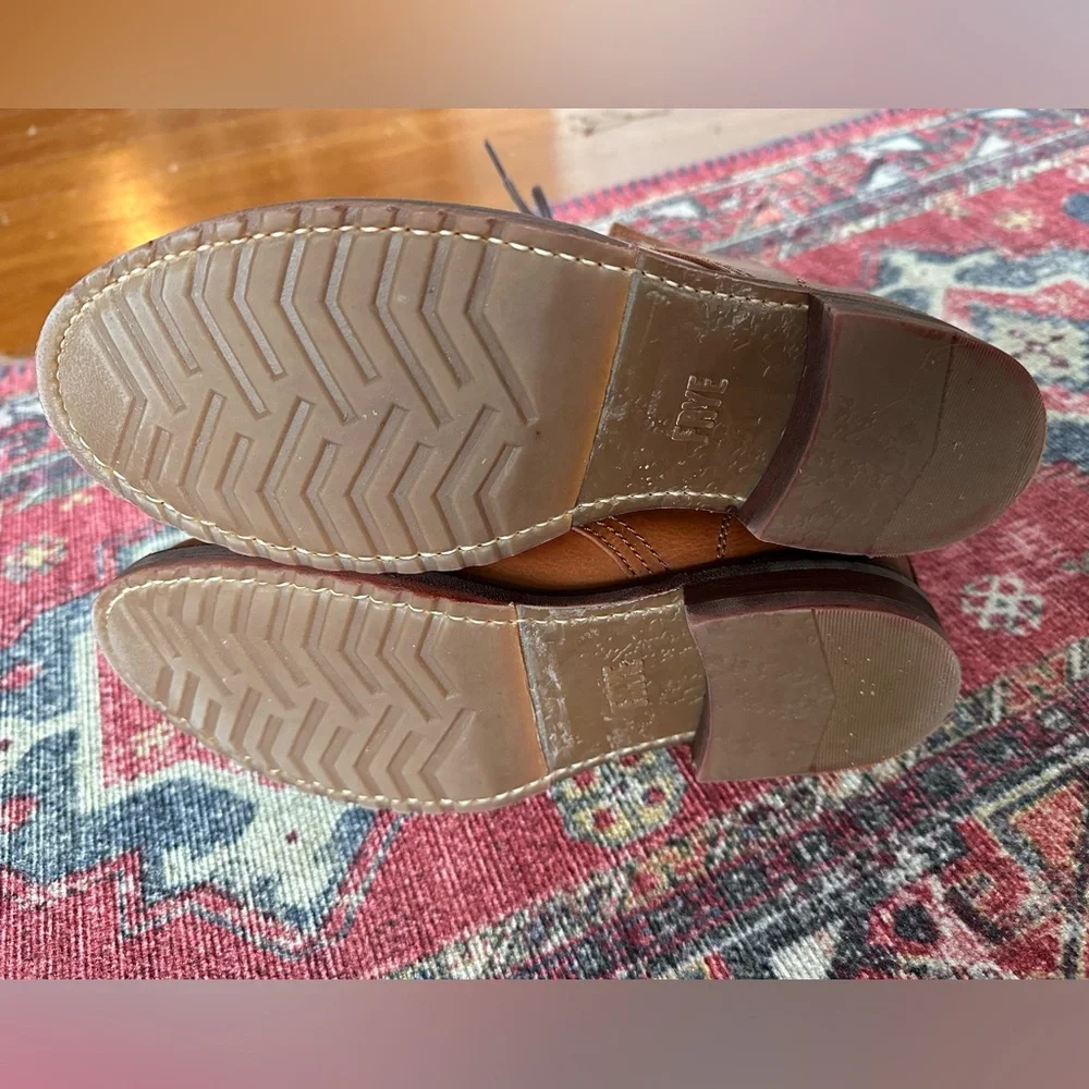 Frye Veronica Combat Boot Women’s US 7 Camel Leather Lace-Up - Picture 8 of 11